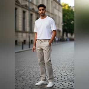 Brooks Brothers Khaki Straight Chino Pants in Light Beige Size 38×32